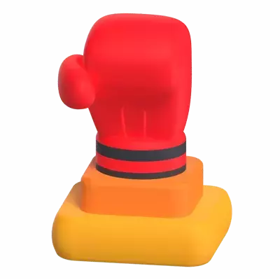 Boxing Trophy 3D Graphic