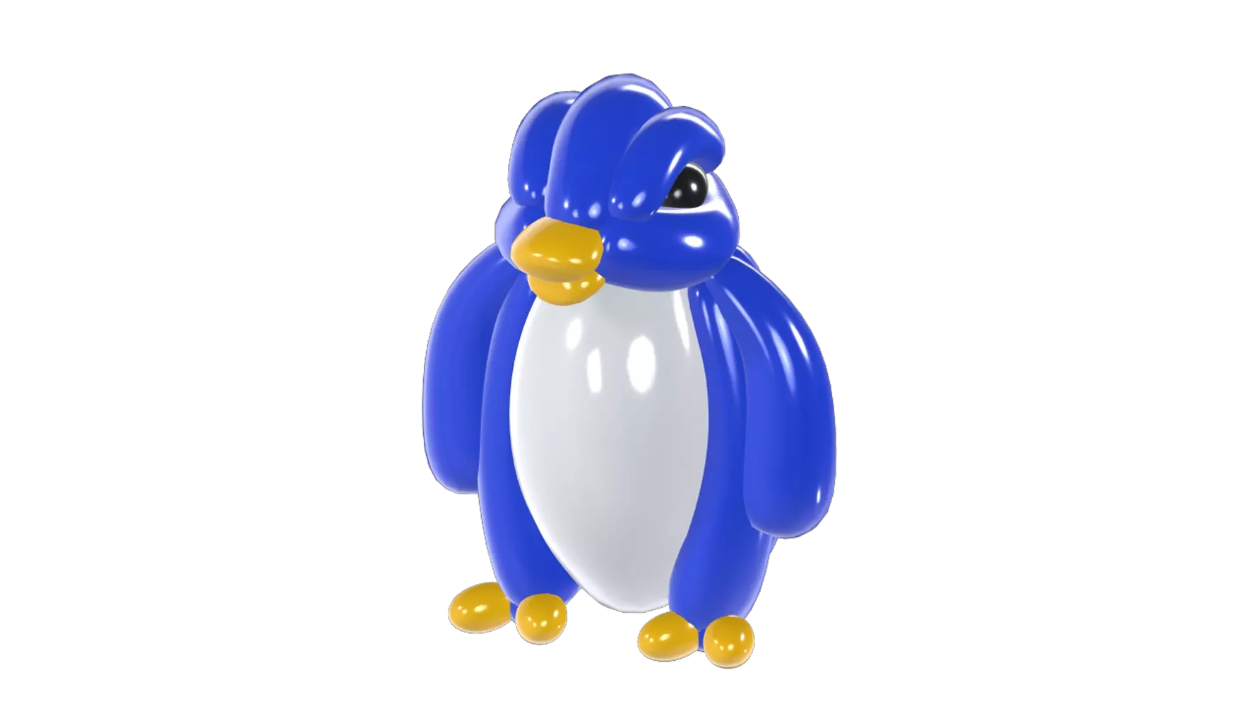 Penguin Balloon 3D Graphic