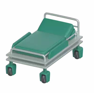 Hospital Bed 3D Graphic