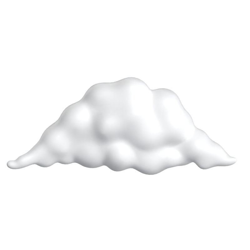 3D Cloud With Pinched Tips Model For Sky Atmosphere 3D Graphic