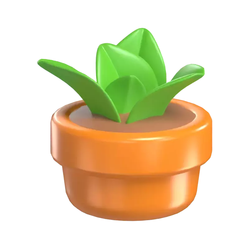 Plant Pot 3D Graphic