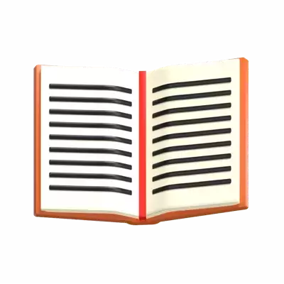 3D Open Book Model Pages  3D Graphic