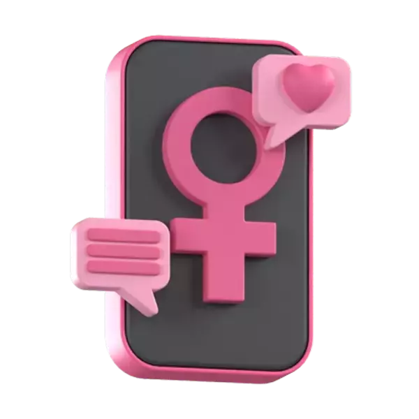Women's Day Message 3D Graphic