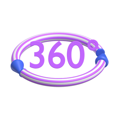 360 3D Icon Model With Arrows 3D Graphic