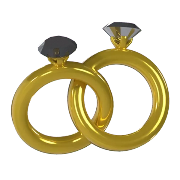 Couple Rings 3D Graphic