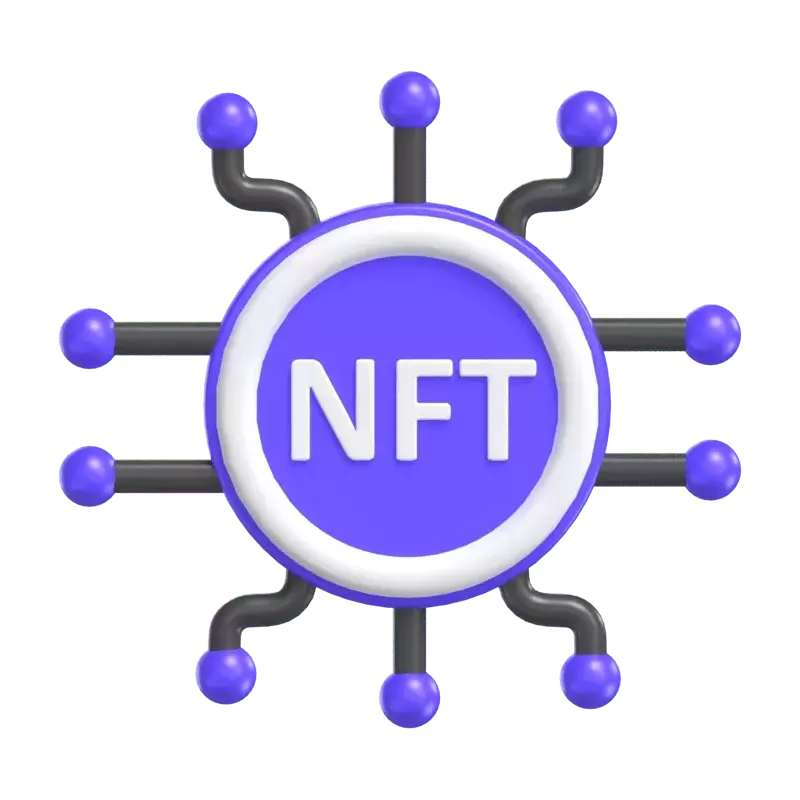 Rede NFT 3D Graphic