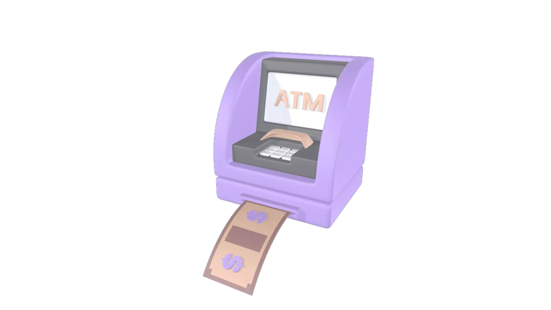 ATM Machine 3D Graphic