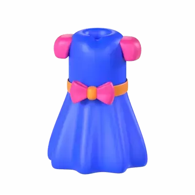 Geburtstag Kostüm 3D Modell Kleid mit Schleife auf Taille 3D Graphic