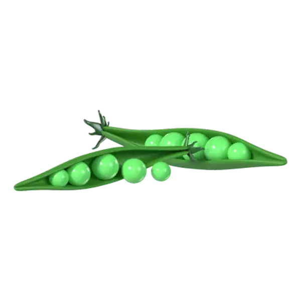 Snow Peas 3D Graphic