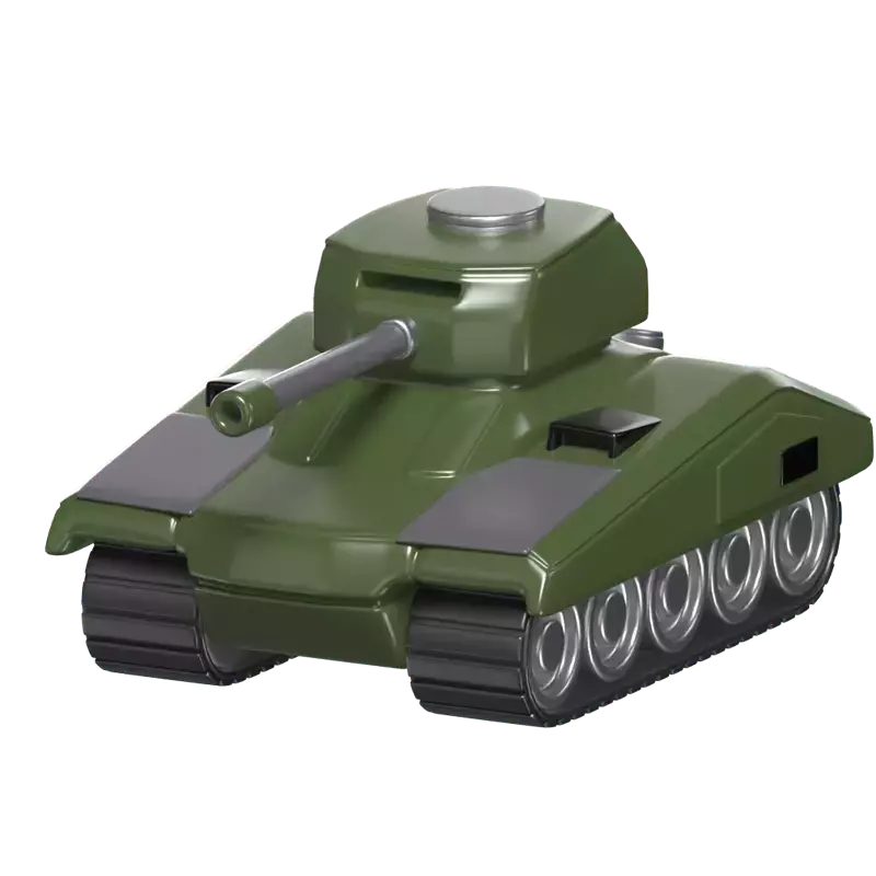 Modelo 3D de Tanque Blindado Robusto Poder Militar