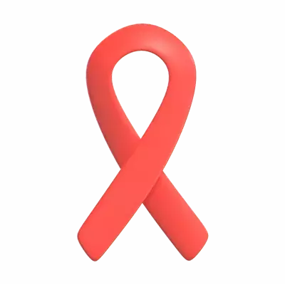 Cancer Ribbon 3D Graphic