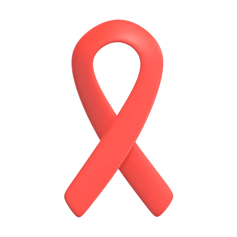 Cancer Ribbon 3D Graphic