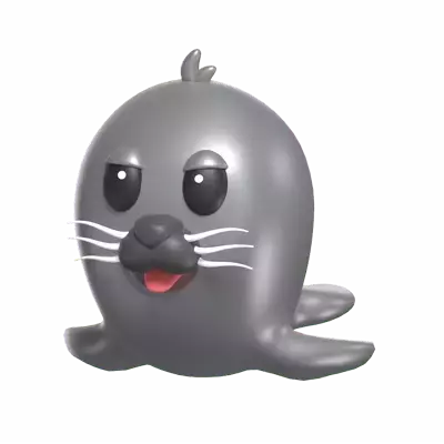 Harp Seal 3D Graphic