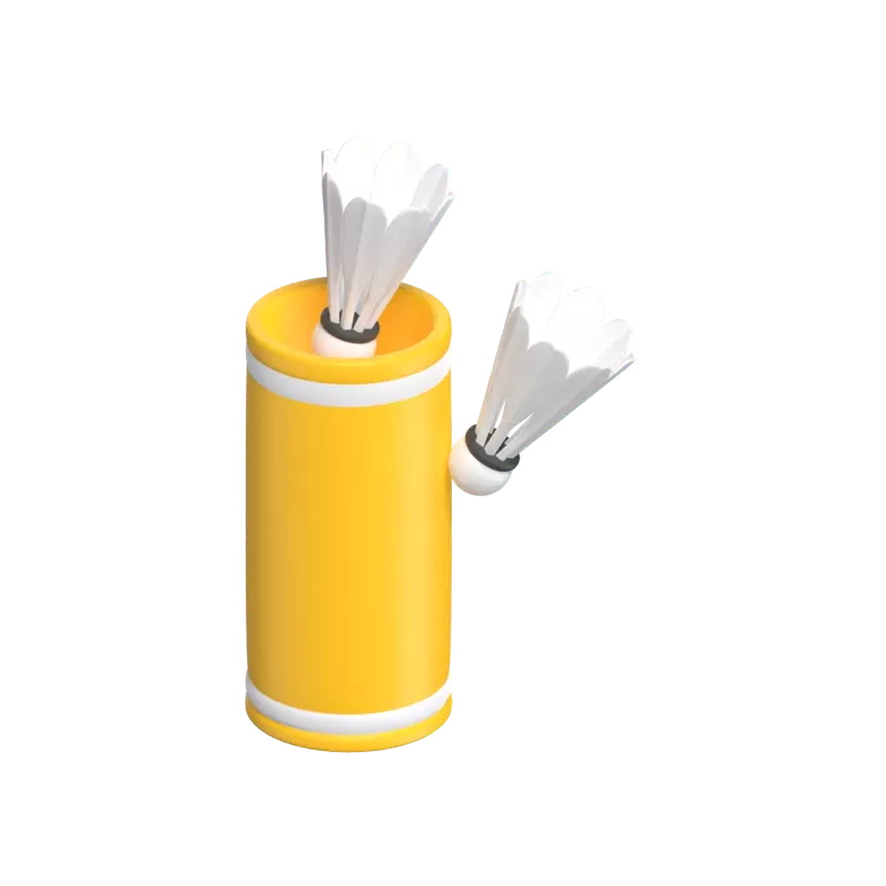 Shuttlecock Case With Two Shuttlecocks Outside 3D Model 3D Graphic