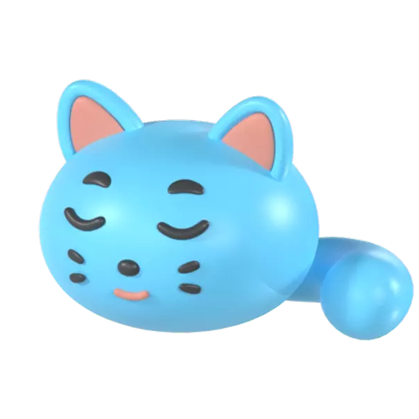 Sleeping Cat 3D Graphic