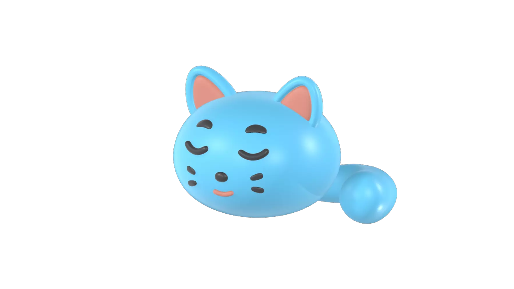 Schlafende Katze 3D Graphic