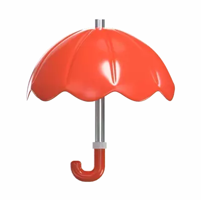 3D Umbrella Model Portable Shelter From The Rain 3D Graphic
