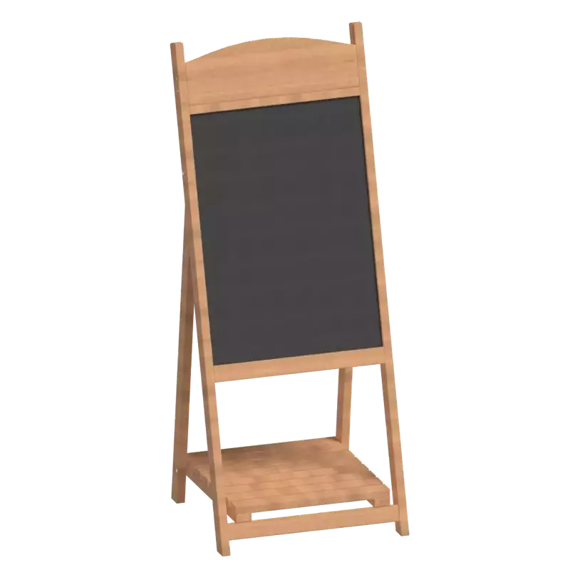 3D  Standing Wood Chalk Board