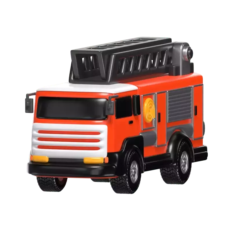 3D Fire Truck Model Emergency Response Power 3D Graphic
