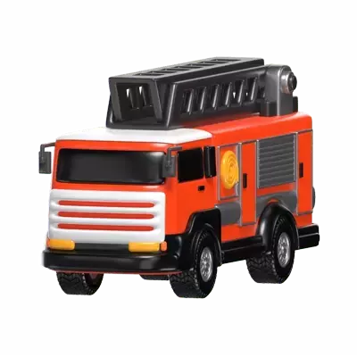 3D Fire Truck Model Emergency Response Power 3D Graphic