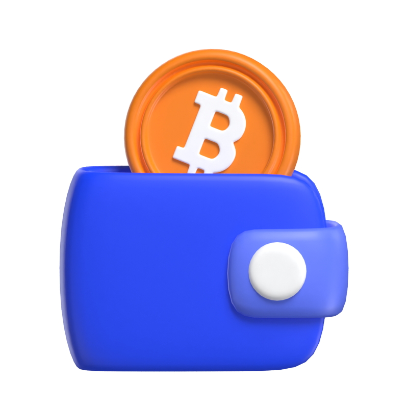 3D Crypto Wallet Secure Digital Assets 3D Graphic