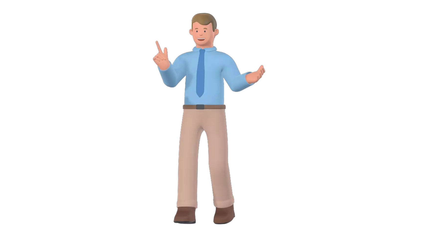 Business Man Presenting Something 3D Graphic