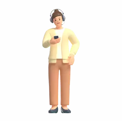 Customer Service With Phone 3D Illustration
