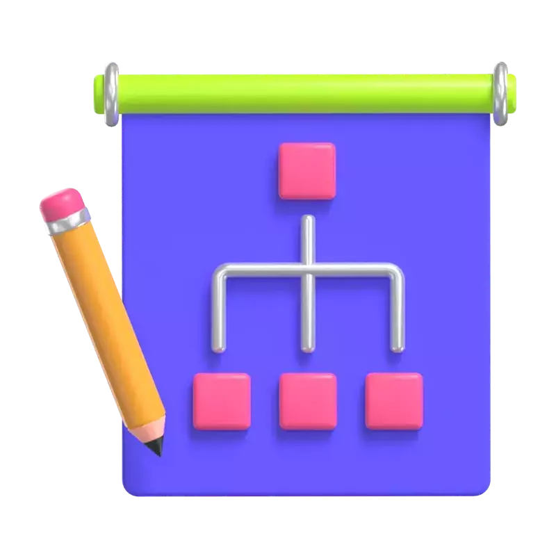 Diagrama de flujo 3D Graphic