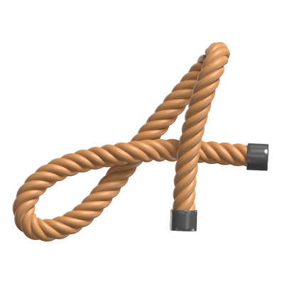 A  Letter 3D Shape Rope Text 3D Graphic