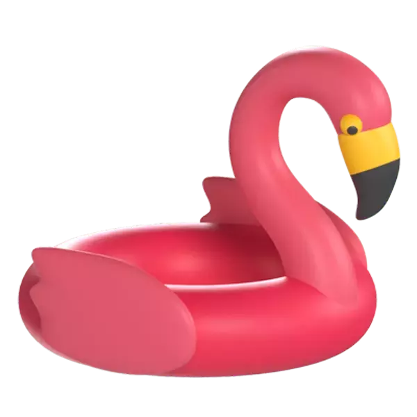 Flamingo Float 3D Graphic