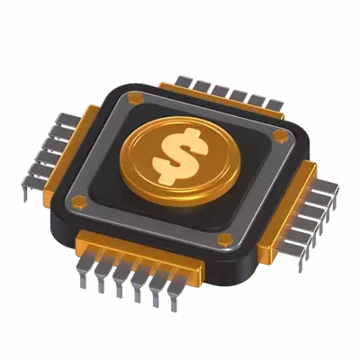 Dollar Microchip 3d model--8590287c-4dbe-4ece-b083-3f40c96fcee8
