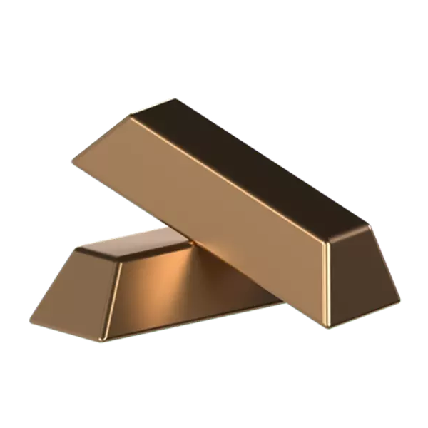 Gold Bar 3D Graphic