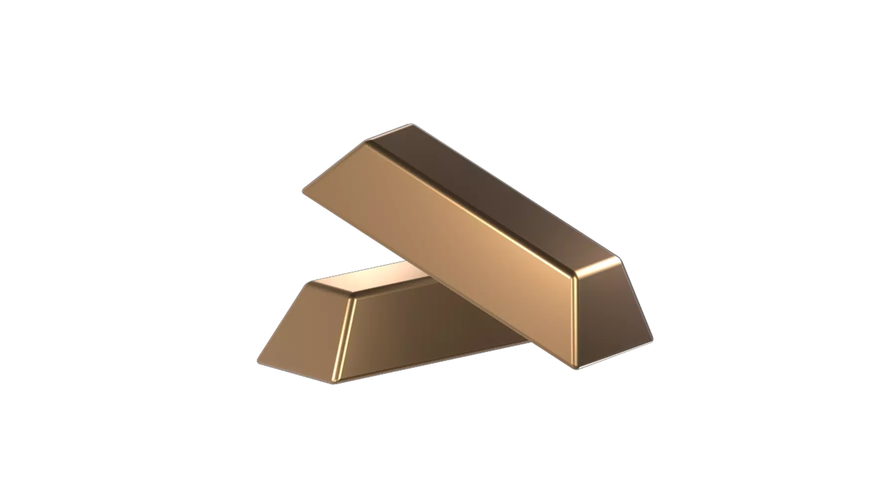 Gold Bar 3D Graphic