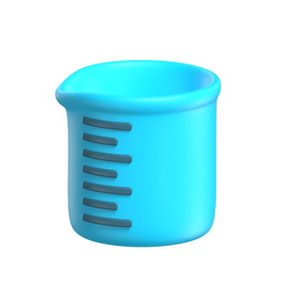 Beaker 3D Icon Model For Science 3D Graphic