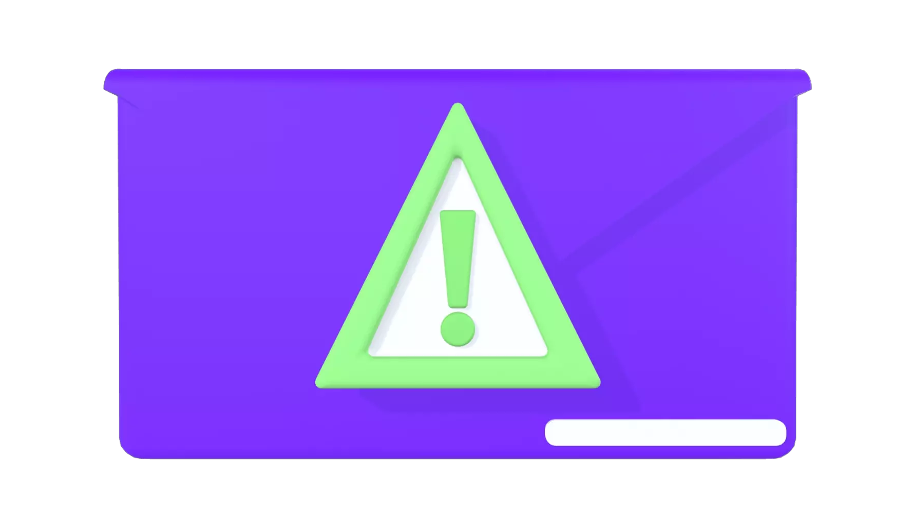 Email Warning 3D Graphic