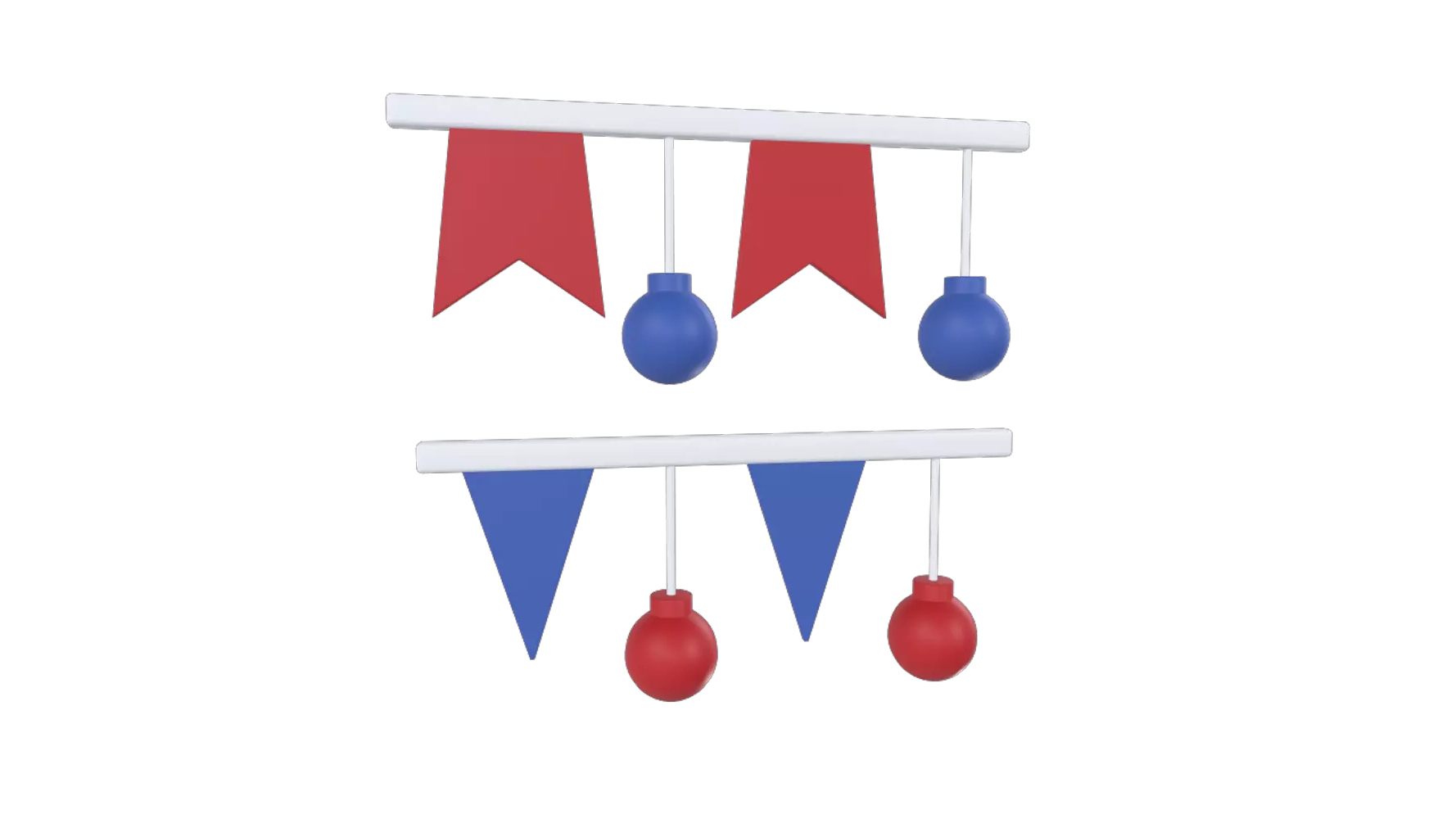 New Year Garlands 3D Graphic