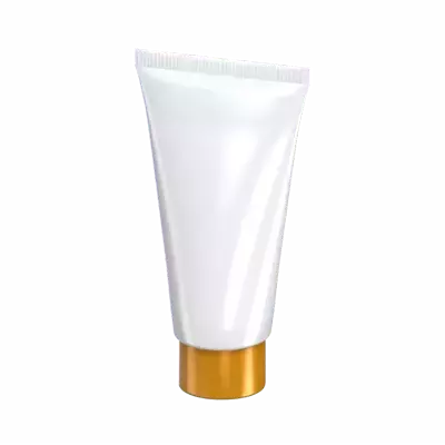 3D Face Cream Tube With Simple Cap Model For Skincare 3D Graphic