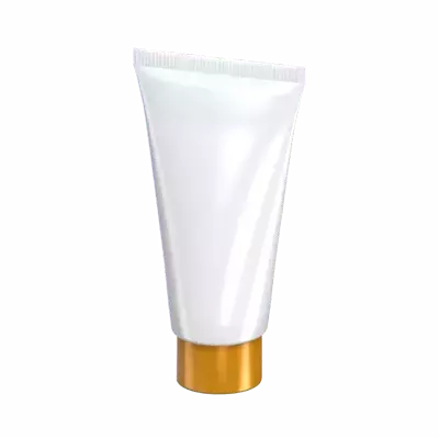 3D Face Cream Tube With Simple Cap Model For Skincare