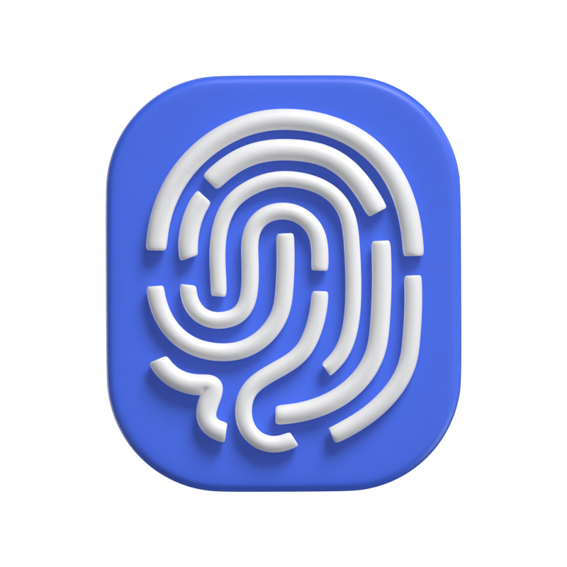 Fingerprint 3D Icon Model 3D Graphic