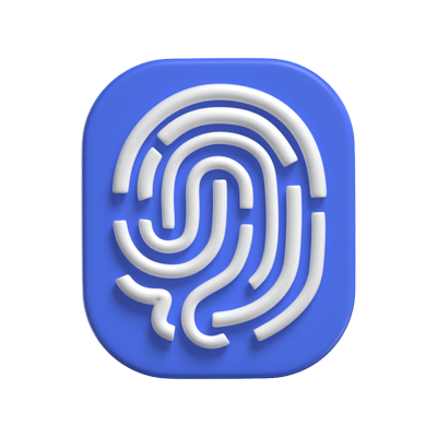 Fingerprint 3D Icon Model 3D Graphic