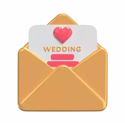 3D Wedding Card Model Love In Layers 3D Graphic