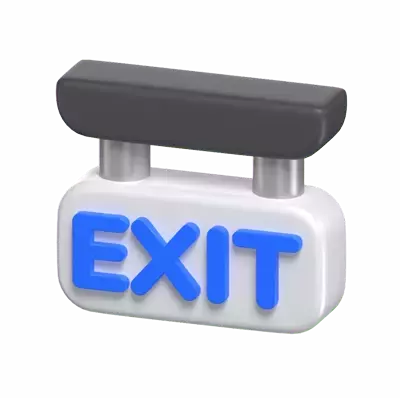 Exit Board Sign 3D Icon Model 3D Graphic