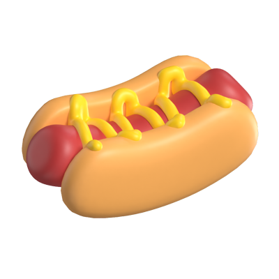 Hot Dog Festival Food 3D Icon 3D Graphic