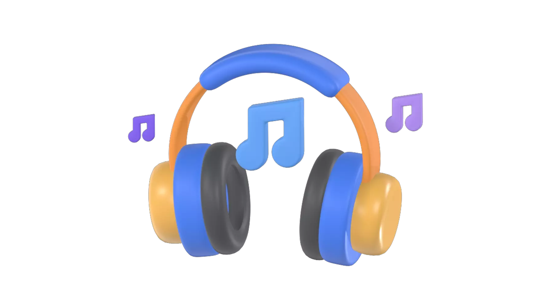 Listening Music 3D Graphic