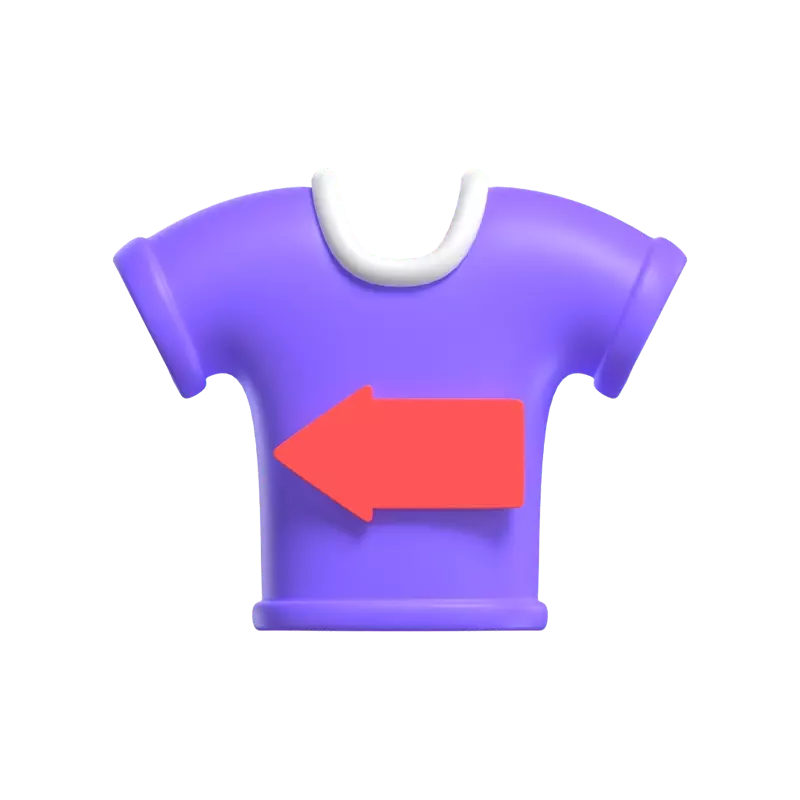 3D Player Out Icon Illustrated With Jersey And Out Arrow 3D Graphic