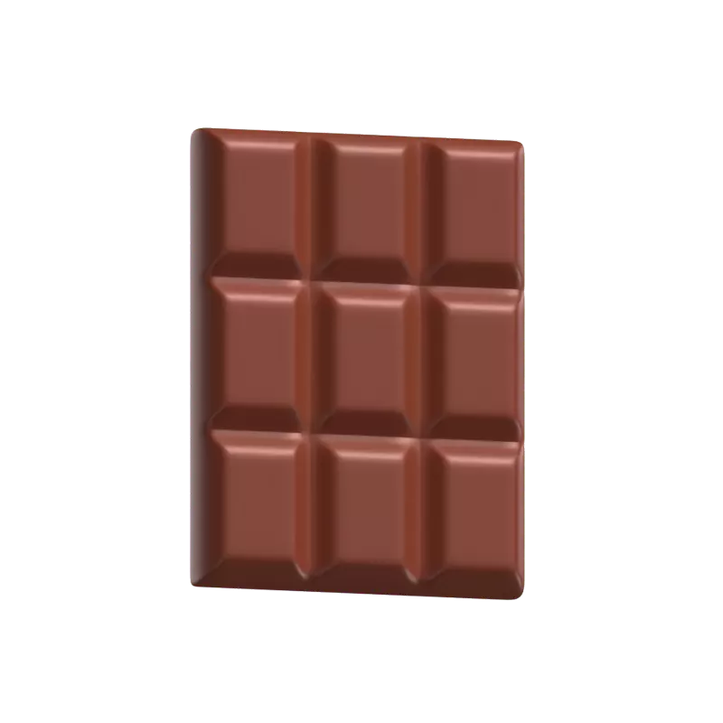 Chocolate Bar 3D Dessert Model 3D Graphic