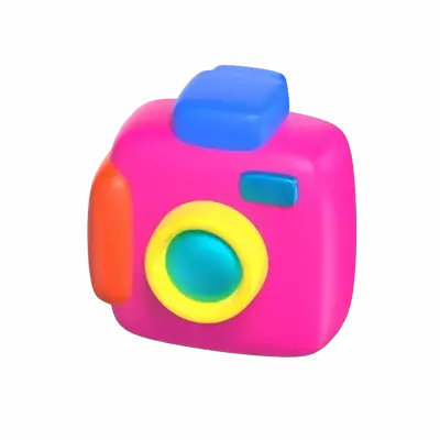 Camera 3D Icon Model For UI 3D Graphic