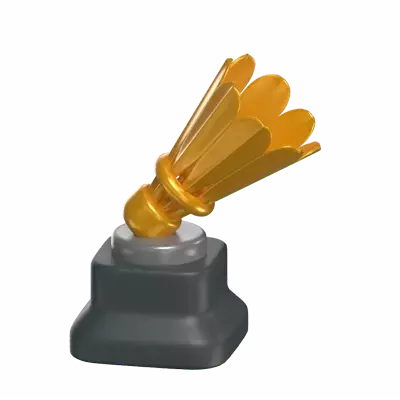 Shuttlecock Trophy With Base 3D Model 3D Graphic