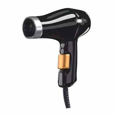 3D Hairdryer Stylish Hair Care 3D Graphic
