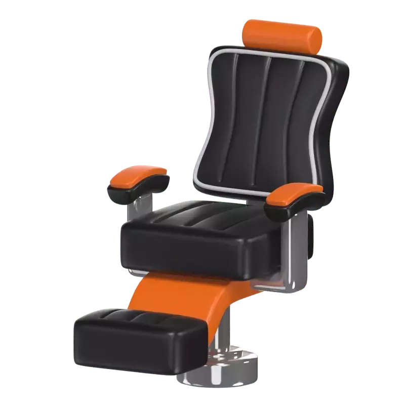 Barber Chair 3D Graphic